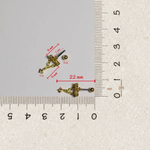 Zircon Ear Chain Earring, Gold, Single - size guide