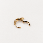 Star Hoop Ring, 9mm, Gold, Single