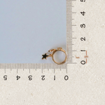 Star Hoop Ring, 9mm, Gold, Single