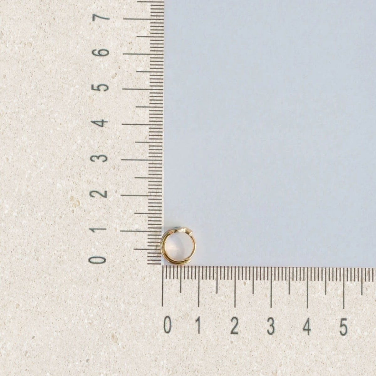 Star Hoop Ring, 16G, 8mm, Gold or Silver, Single