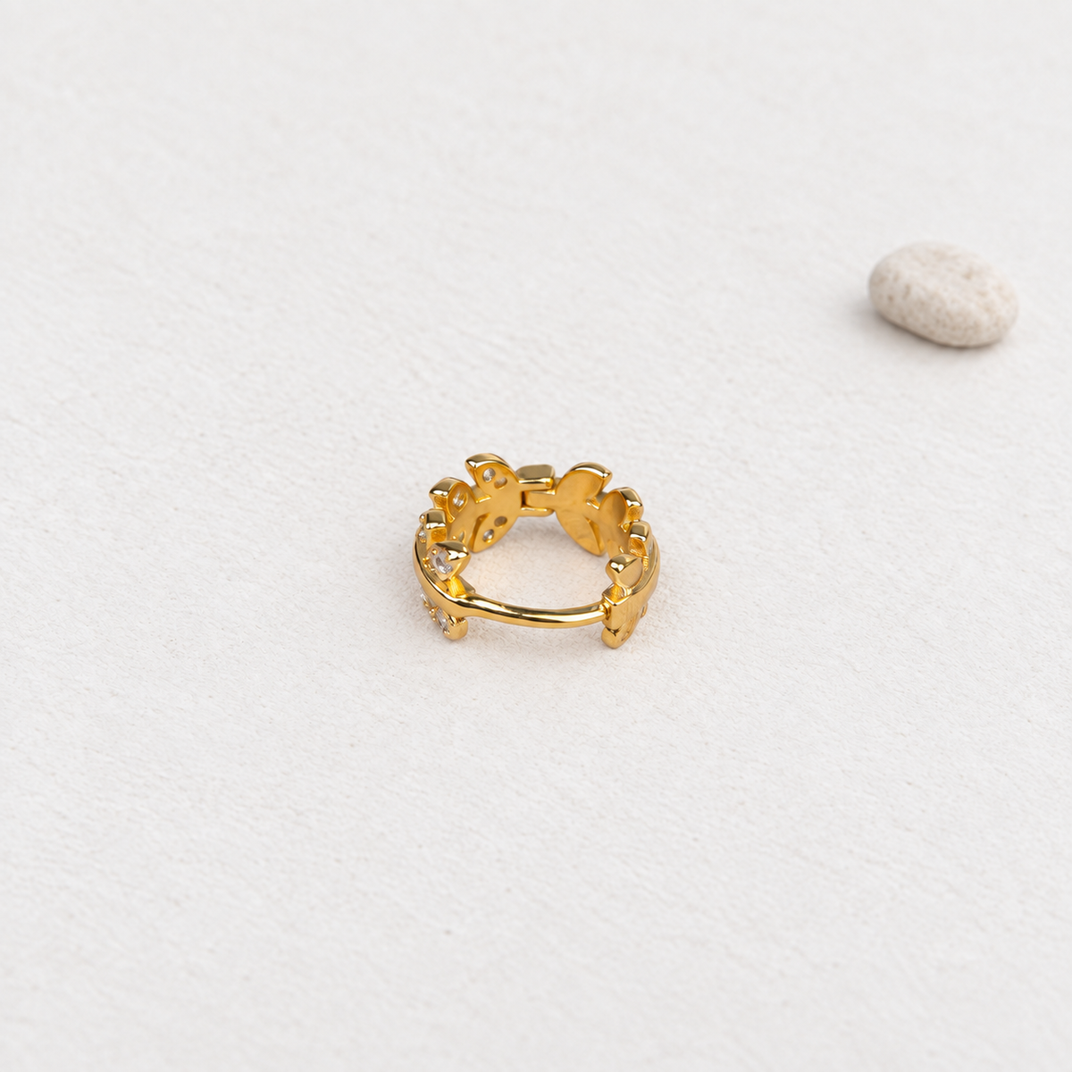 Leaf Cartilage Hoop Earrings for Helix & Tragus, Gold or Silver, Pair