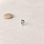 Heart Hoop Ring, 6mm, Gold or Silver, Single