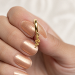 Snake Hoop Ring, 8mm, Gold or Silver, Single