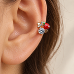 Cherry Hoop Ring, 8mm, Gold, Single