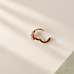 Cherry Hoop Ring, 8mm, Gold, Single