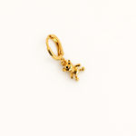 Gold Teddy Bear Cartilage Hoop Earring for Helix & Tragus, Single