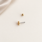 Bow Piercing Stud, 18G, 6mm, Gold, Single