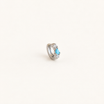 Mini Zircon Hoop Ring, 18G, 5mm, Gold, Single