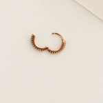 Zircon Hoop Ring, 18G, 8mm, Gold or Rose Gold, Single