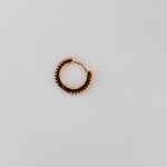 Zircon Hoop Ring, 18G, 8mm, Gold or Rose Gold, Single