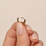 Zircon Hoop Ring, 6mm, Gold, Single - product view