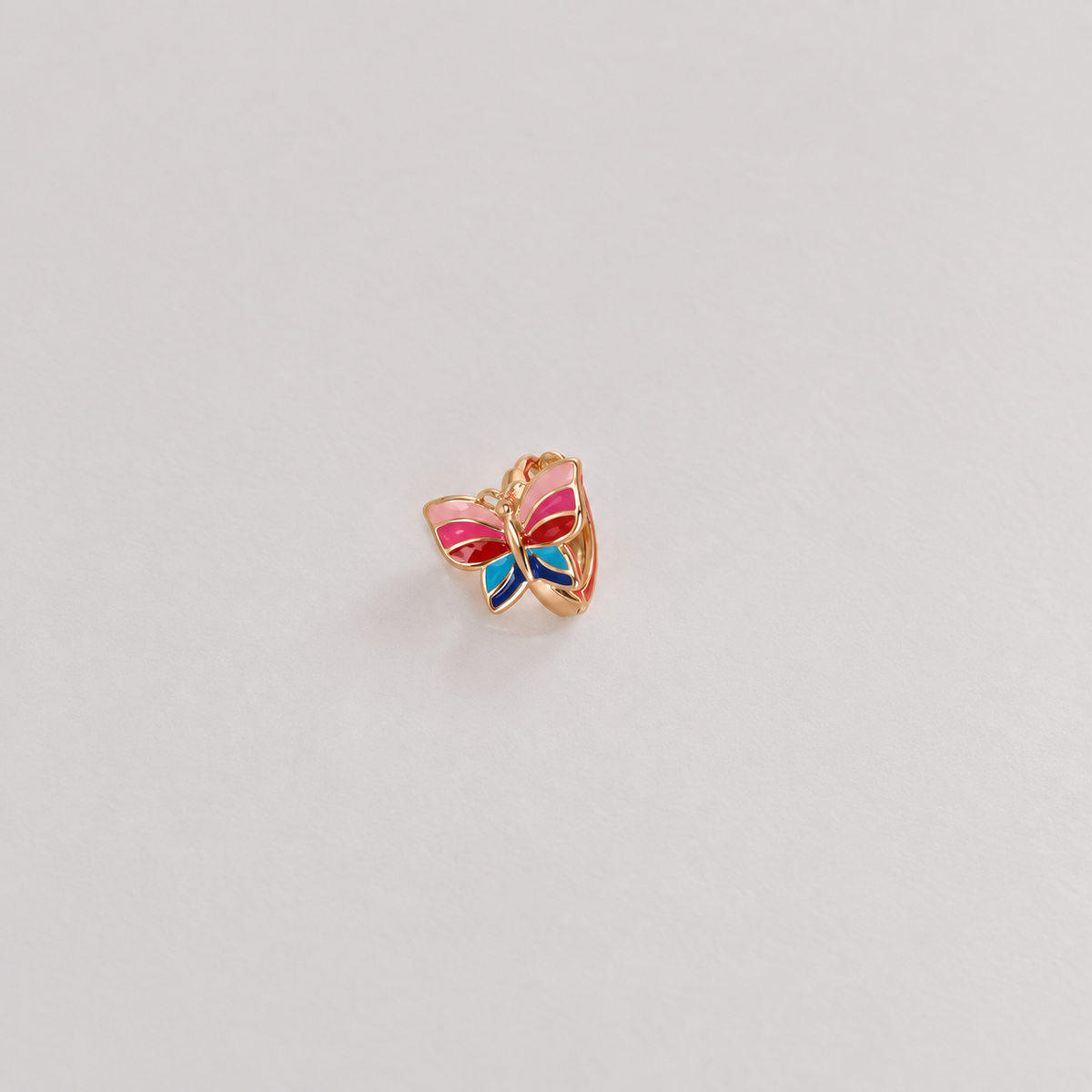 Multi Size Gold Butterfly Cartilage Earring for Helix & Tragus, Single