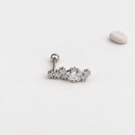 Star Piercing Stud, 18G, 6mm, Gold or Silver, Single
