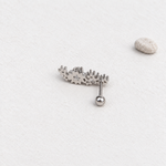 Star Piercing Stud, 18G, 6mm, Gold or Silver, Single