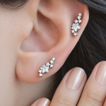 Star Piercing Stud, 18G, 6mm, Gold or Silver, Single