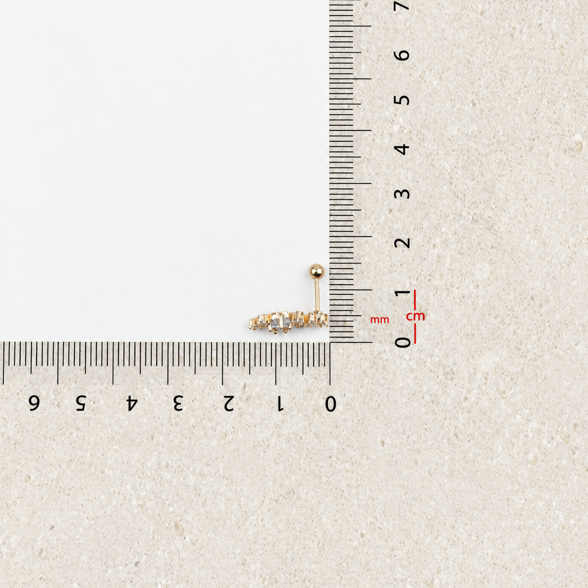 Star Piercing Stud, 18G, 6mm, Gold or Silver, Single