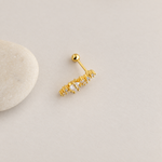 Star Piercing Stud, 18G, 6mm, Gold or Silver, Single