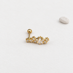 Star Piercing Stud, 18G, 6mm, Gold or Silver, Single