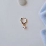 Star Dangle Hoop Ring, 8mm, Gold, Single