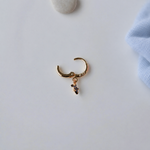 Star Dangle Hoop Ring, 8mm, Gold, Single