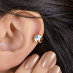 Heart Elephant Cartilage Earring for Helix & Tragus, Red or Blue, Single