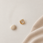 Turtle Hoop Ring, 18G, 7mm, Gold, Single - hoop clasp detail