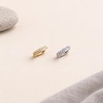 Zircon Hoop Ring, 18G, 5mm, Gold or Silver, Single
