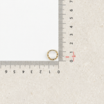Chain Pattern Hoop Earring, 10mm, Gold or Silver, Single