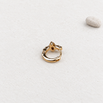 Evil Eye Hoop Ring, 18G, 7mm, Gold or Silver, Single