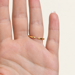 Zircon Adjustable Ring, Gold or Silver, Single