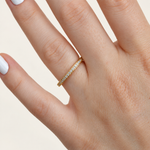 Zircon Adjustable Ring, Gold or Silver, Single