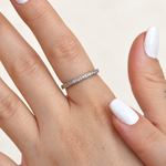 Zircon Adjustable Ring, Gold or Silver, Single