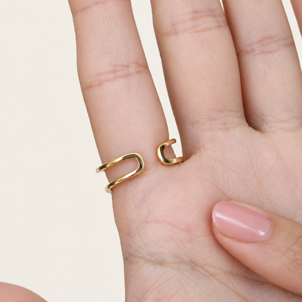 Flower Zircon Adjustable Ring, Single