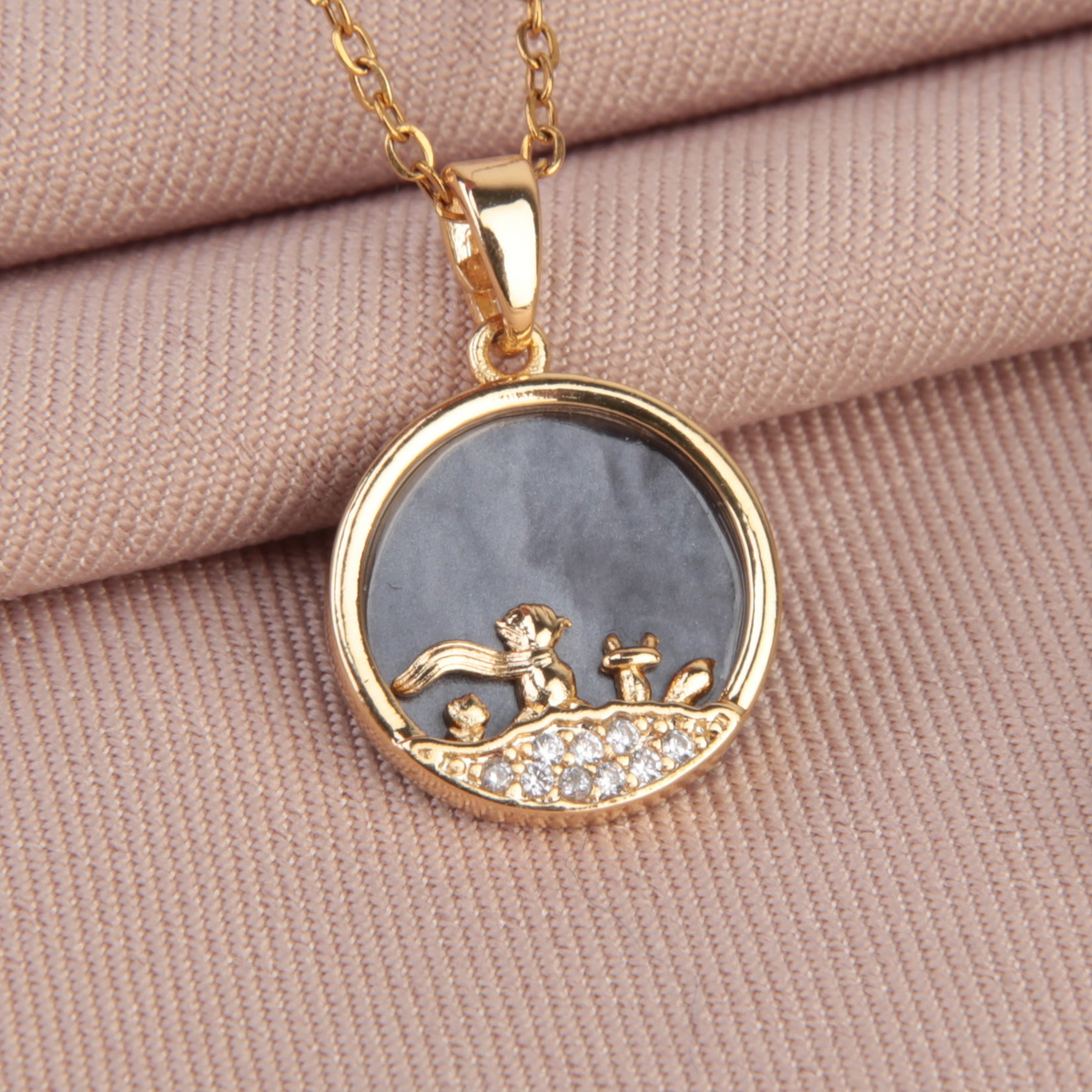 Little Prince pendant necklace close-up