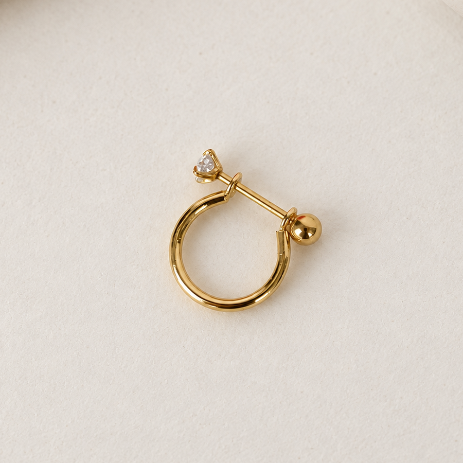 Half Horseshoe Circular Barbell, 7mm, Gold or Silver, Single
