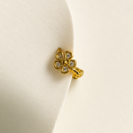 Gold Flower Cartilage Earring for Helix & Tragus, Single