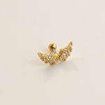 Angel Wing Piercing Stud, 16G, 6mm, Gold, Single