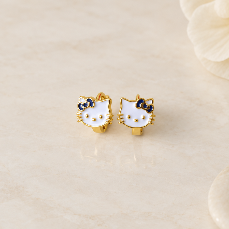 Cat Children's Stud Earrings, Pair