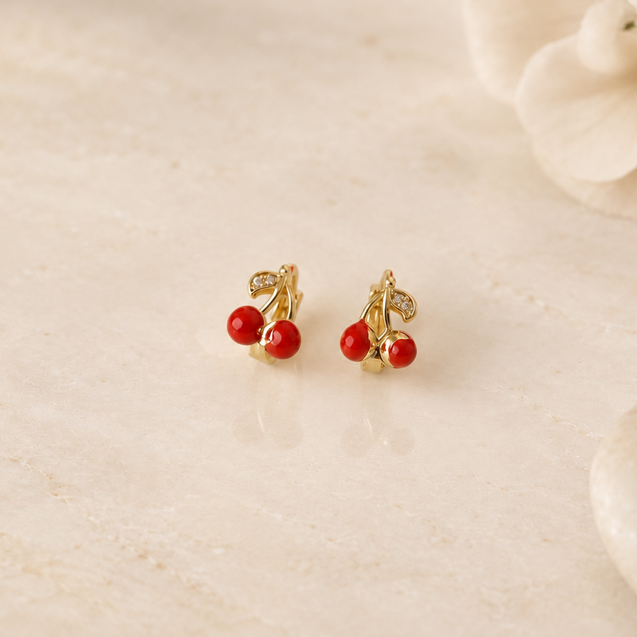 Cherry Children's Stud Earrings, Pair