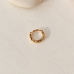 Laser Cut Hoop Ring, 18G, 6mm, Gold, Single