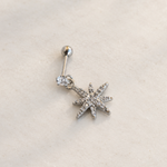 Star Dangle Piercing Stud, 18G, 6mm, Single