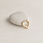 Heart Hoop Ring, 18G, 7mm, Gold or Silver, Single