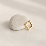 Square Hoop Ring, 7mm, Gold or Silver, Single