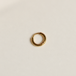 Flat Hoop Ring, 8mm, Gold or Silver, Single