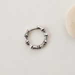 Bone Men's Hoop Earring, Stainless Steel, Single
