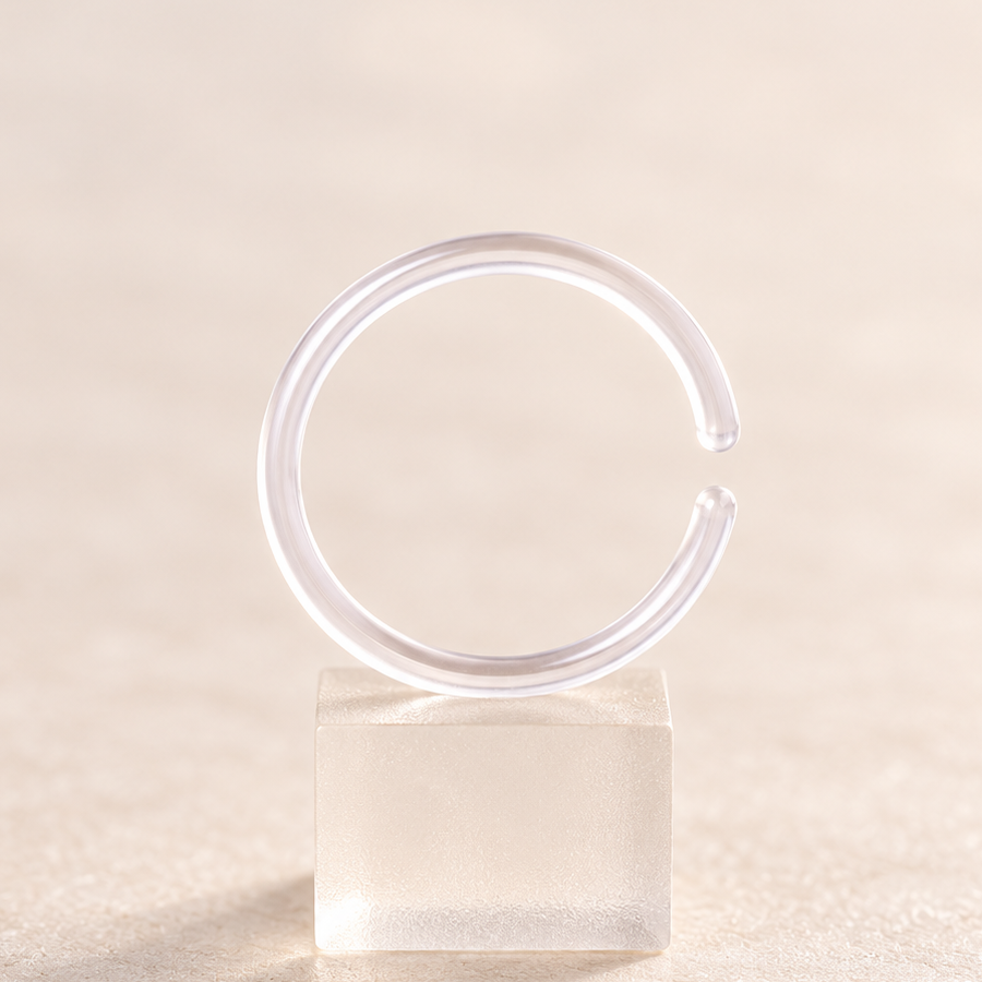 Clear Nose Ring Retainer, 20G, 8mm, Single