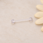 Clear Nipple Retainer, 16G, 14mm, Single