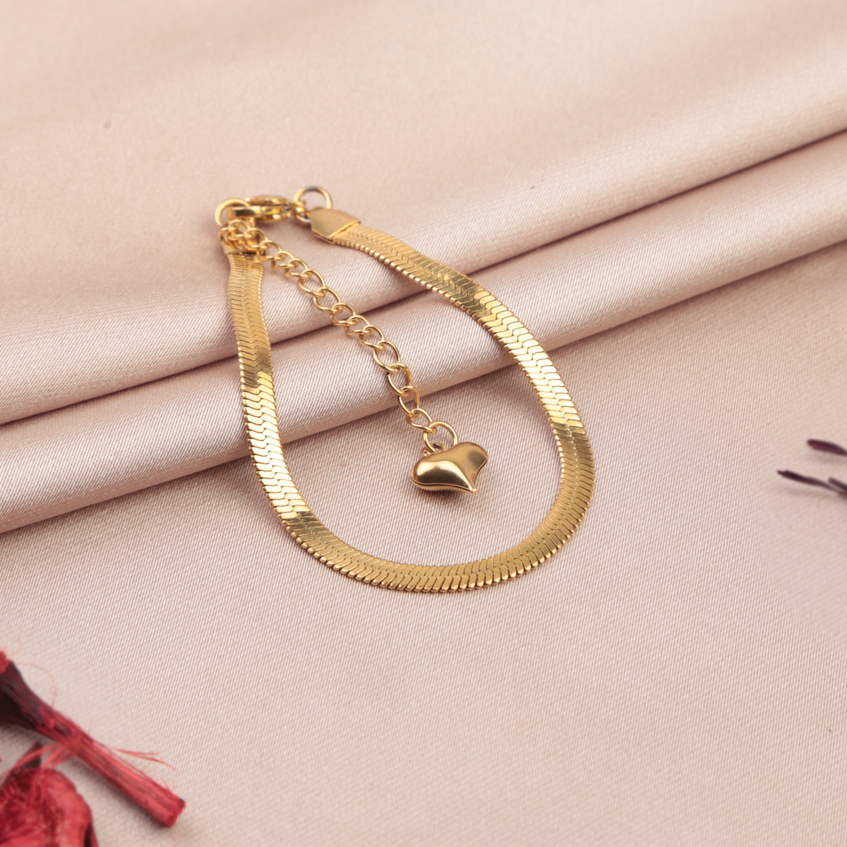 Gold or Silver Snake Bracelet, Snake Chain Bracelet, Single - Gold variant