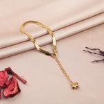 Gold or Silver Snake Bracelet, Snake Chain Bracelet, Single - product view