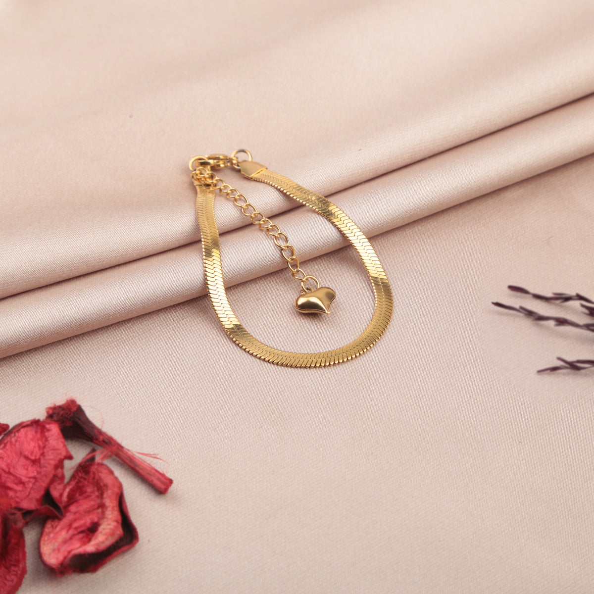 Gold or Silver Snake Bracelet, Snake Chain Bracelet, Single - Gold variant